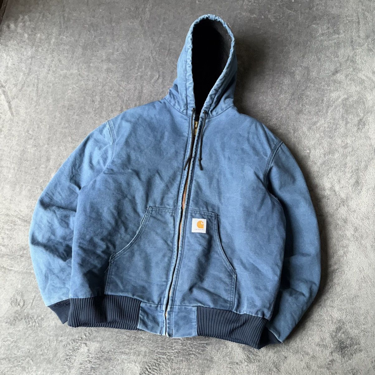 Carhartt J04 NVY BIG LOGO NAVY BLUE CARHARTT ACTIVE JACKET Size US L / EU 52-54 / 3 - 2 Thumbnail