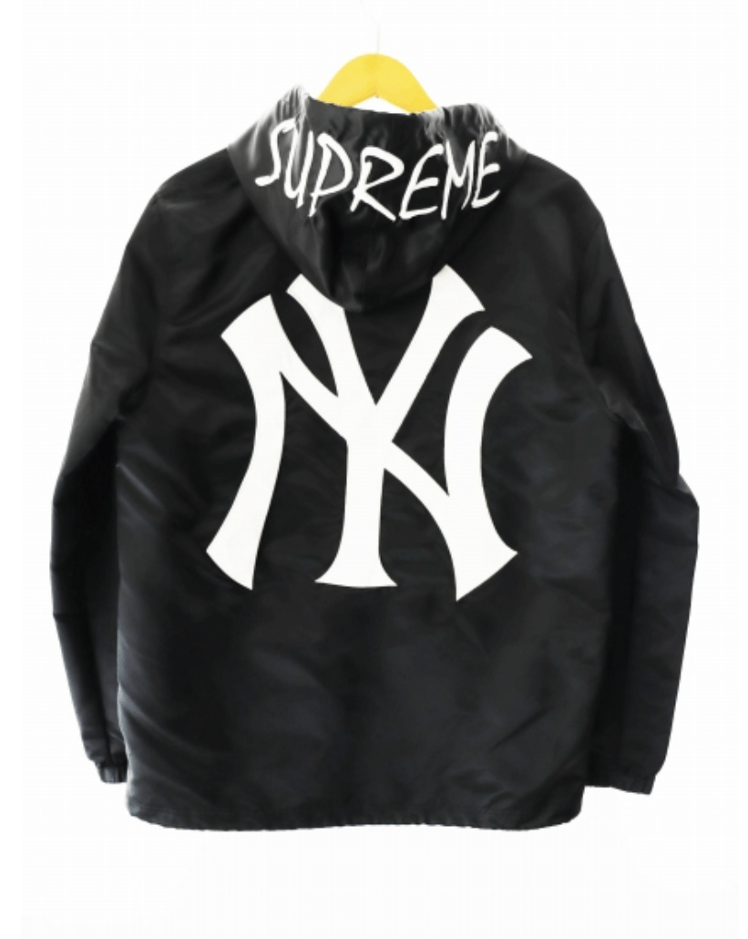 Supreme Yankees Satin Hooded Jacket Black Men's - SS15 - US