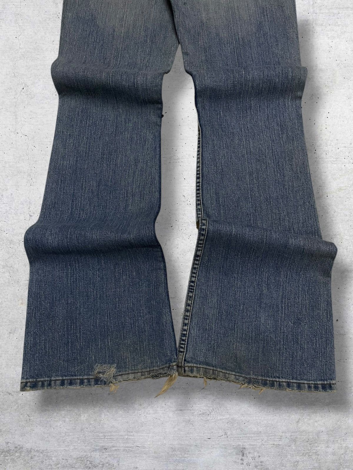 If Six Was Nine VINTAGE BIKE DENIM JAPAN DESIGNER DISTRESSED BLUE WASHED MUD Size US 29 - 9 Thumbnail