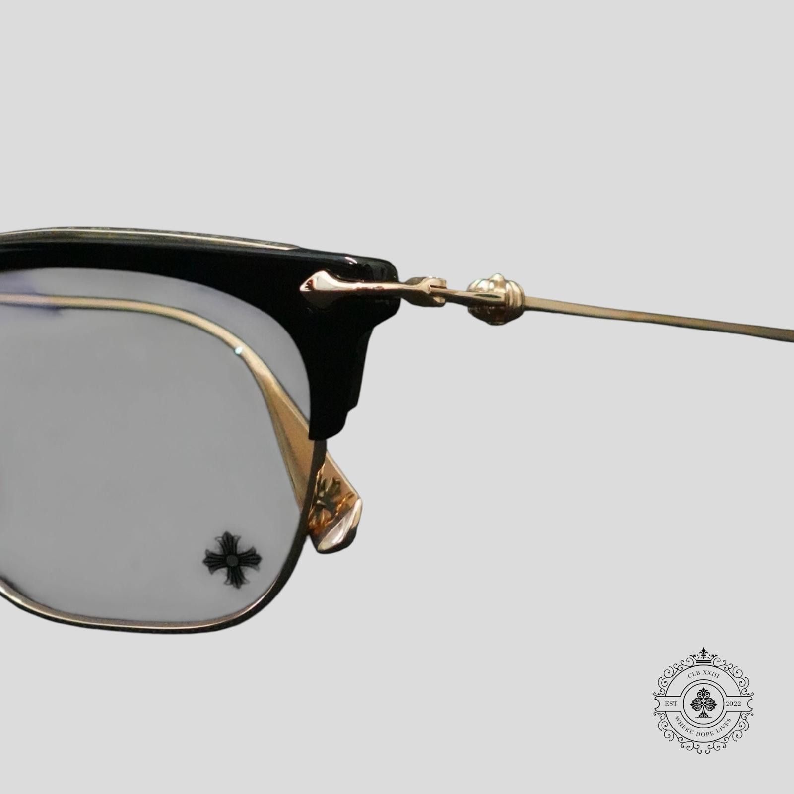 Chrome Hearts Chrome Hearts Sluntradiction Glasses in Black/Gold Size ONE SIZE - 4 Thumbnail