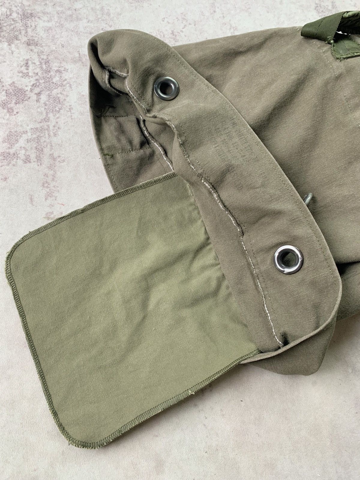 Vintage 1960s Sun Faded Distressed US Army Canvas Backpack Duffle Size ONE SIZE - 9 Thumbnail