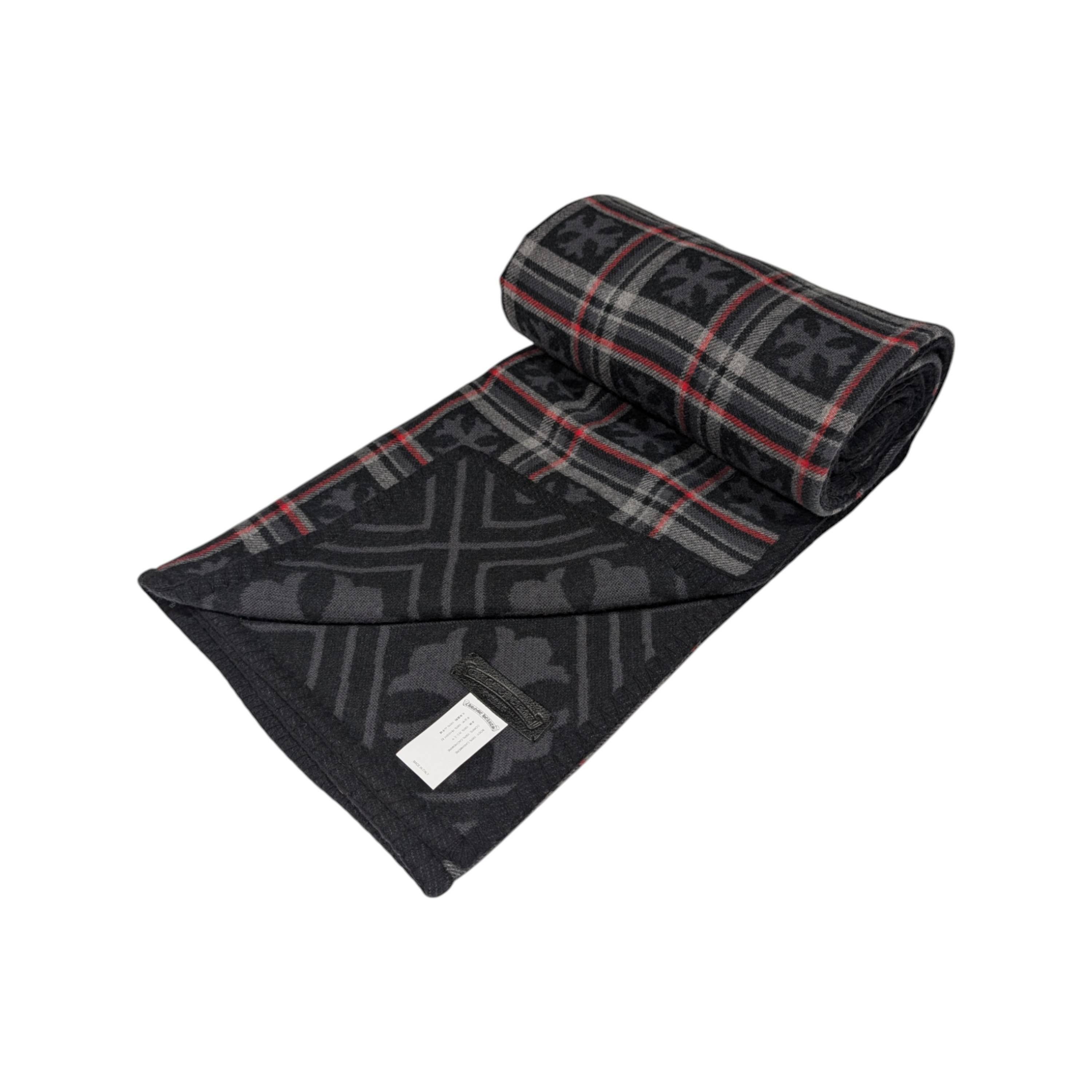 Chrome Hearts CH CROSS PLUS CASHMERE BLANKET REVERSIBLE PLAID JACQUARD Size ONE SIZE - 3 Thumbnail
