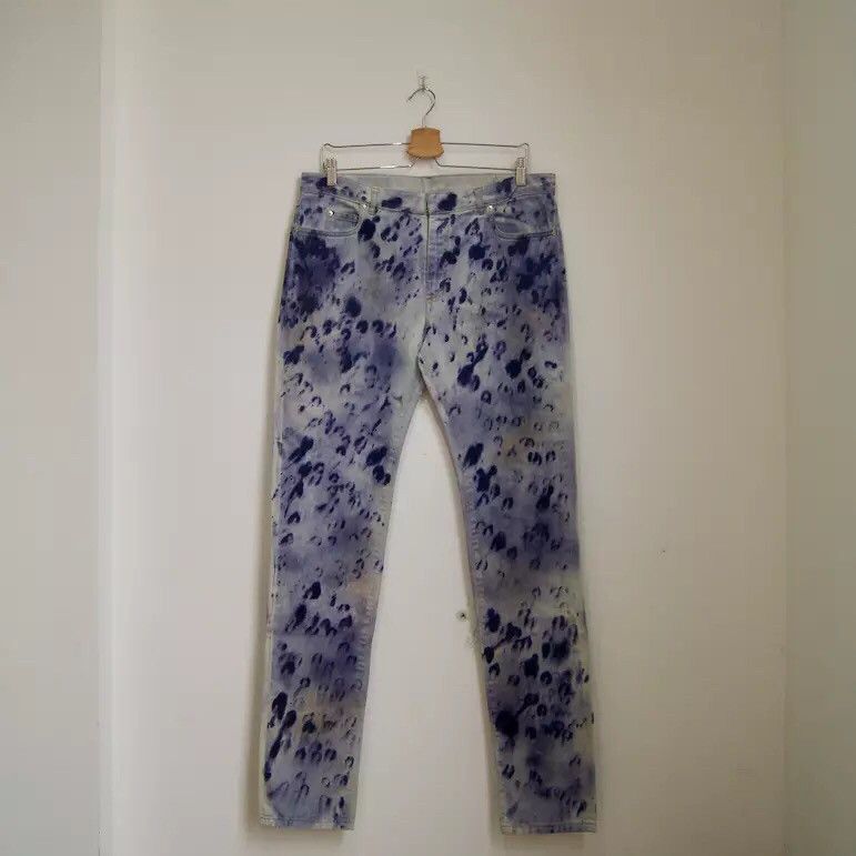 image of Maison Margiela Oil Drip Dye Nine-Point Jeans in Grey, Men's (Size 30)