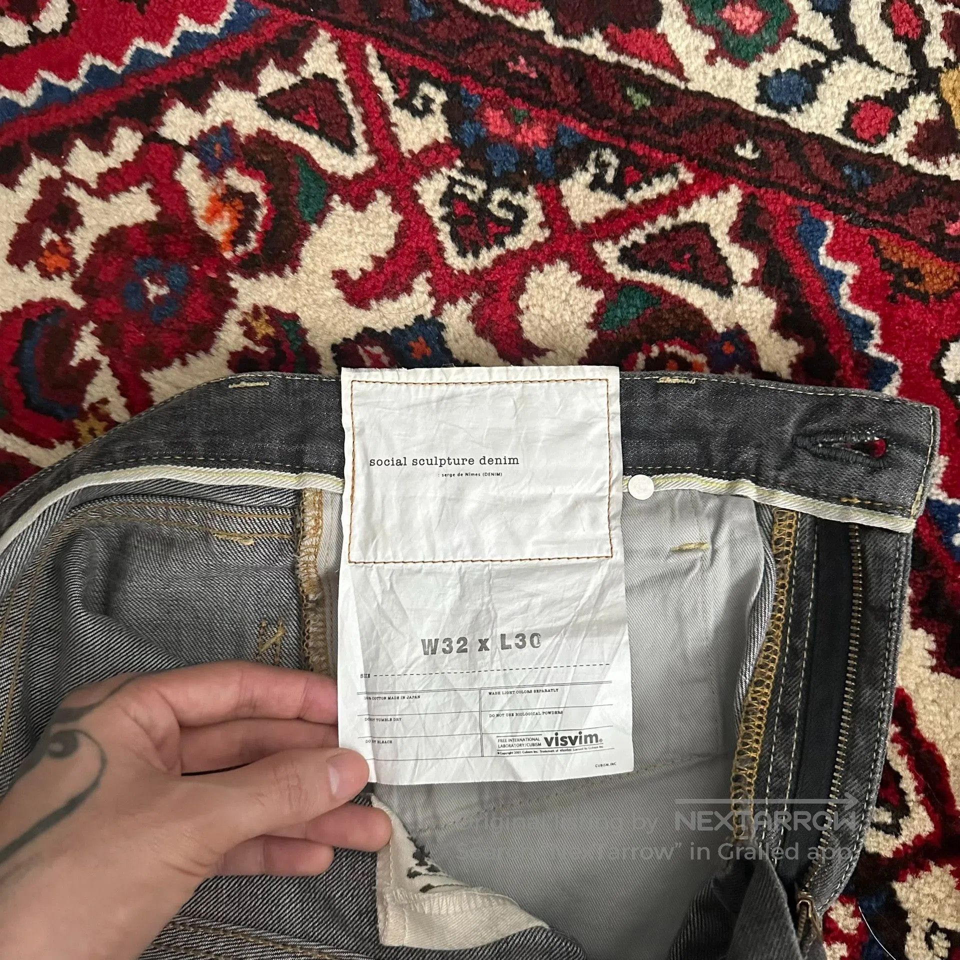 Visvim visvim 14aw 09d5 Black Washed Jeans W32L30. Size US 32 / EU 48 - 7 Thumbnail
