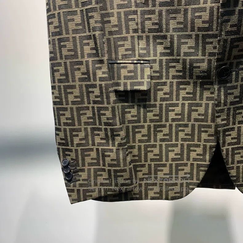 Fendi Fendi Letter Logo Printed Single Breasted Casual Long Slee Size 52L - 7 Thumbnail
