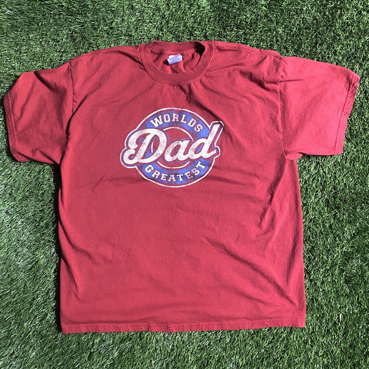 Gildan 90s Vintage Gildan “Worlds Dad Greatest” Size US XL / EU 56 / 4 - 1 Thumbnail