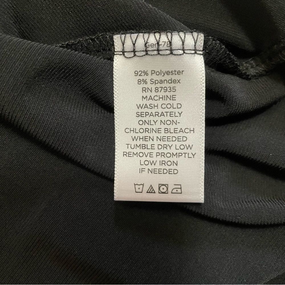Other Susan Graver Liquid Knit Black Dress with Banded Split Elbo Size S / US 4 / IT 40 - 8 Thumbnail