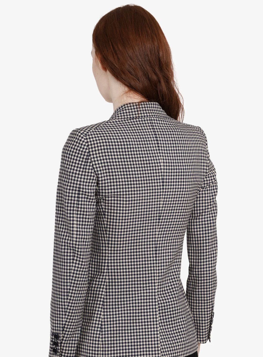 Moschino Blue/White Plaid Blazer Size S / US 4 / IT 40 - 3 Thumbnail