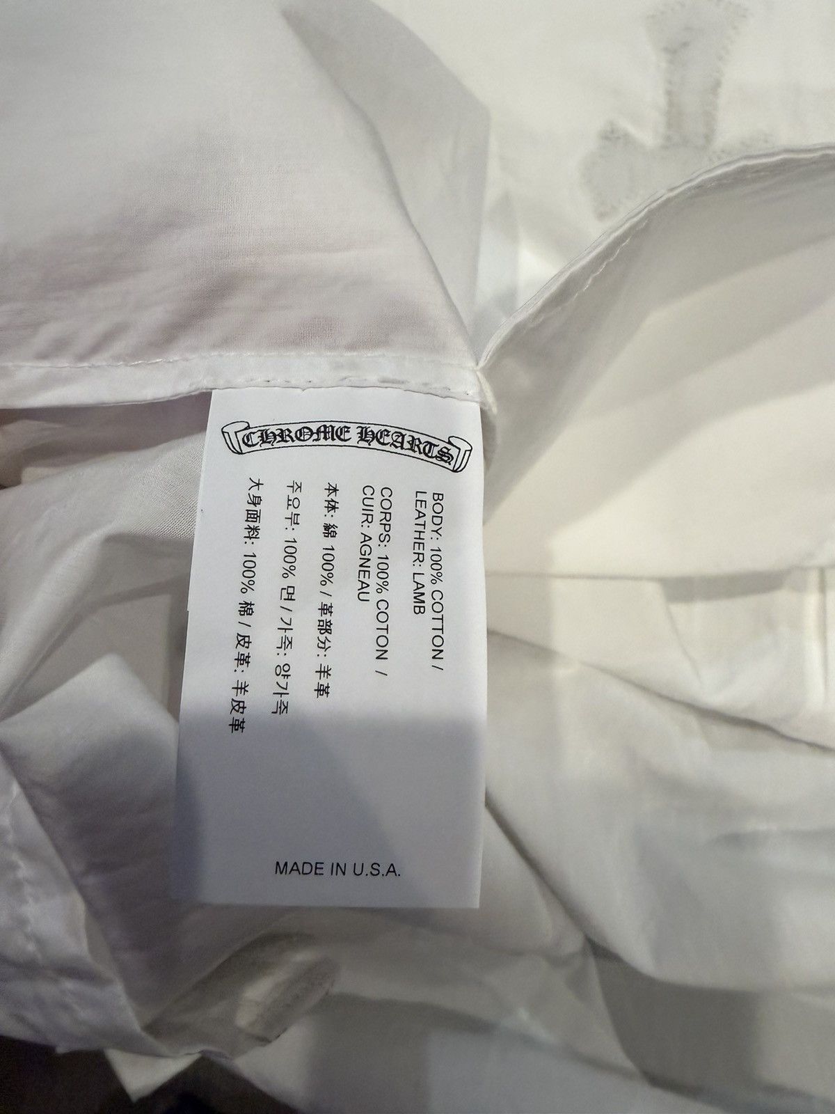 Chrome Hearts CHROME HEARTS 'WHITE PATCH' BUTTON DRESS SHIRT Size US M / EU 48-50 / 2 - 10 Thumbnail