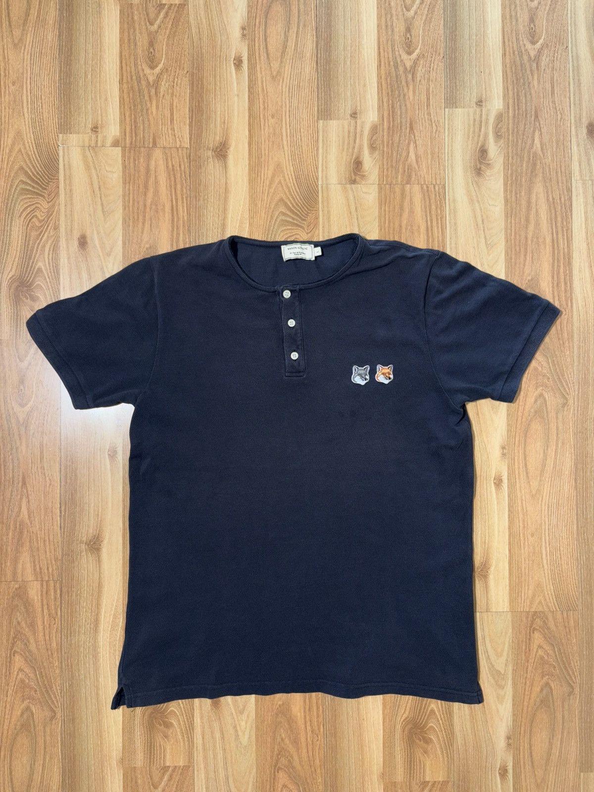 Maison Kitsune Maison kitsune Double head Fox logo round neck T-shirt Size US L / EU 52-54 / 3 - 1 Thumbnail