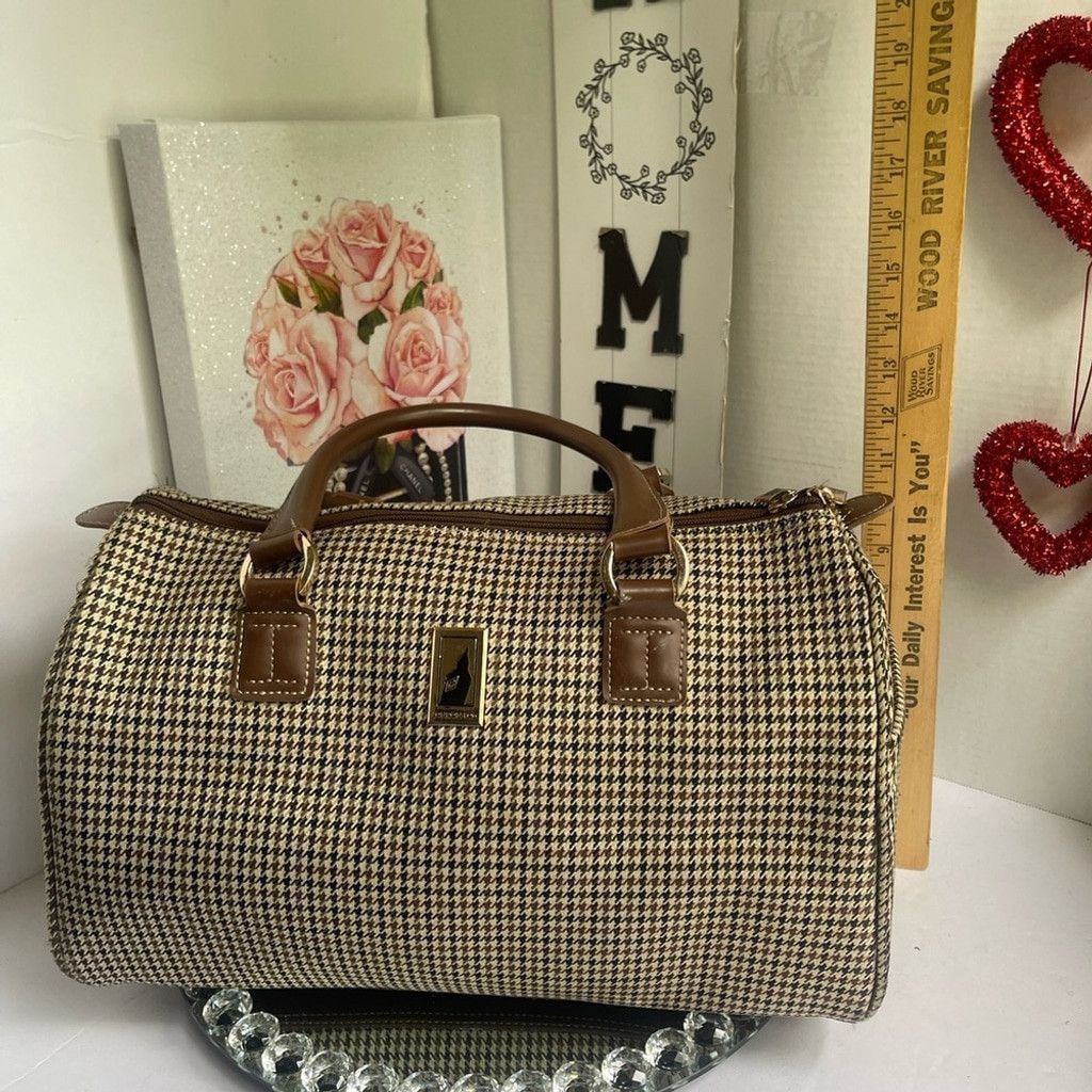 London Fog London Fog Y2K Elegant Brown Houndstooth Women's Bag Size ONE SIZE - 2 Thumbnail