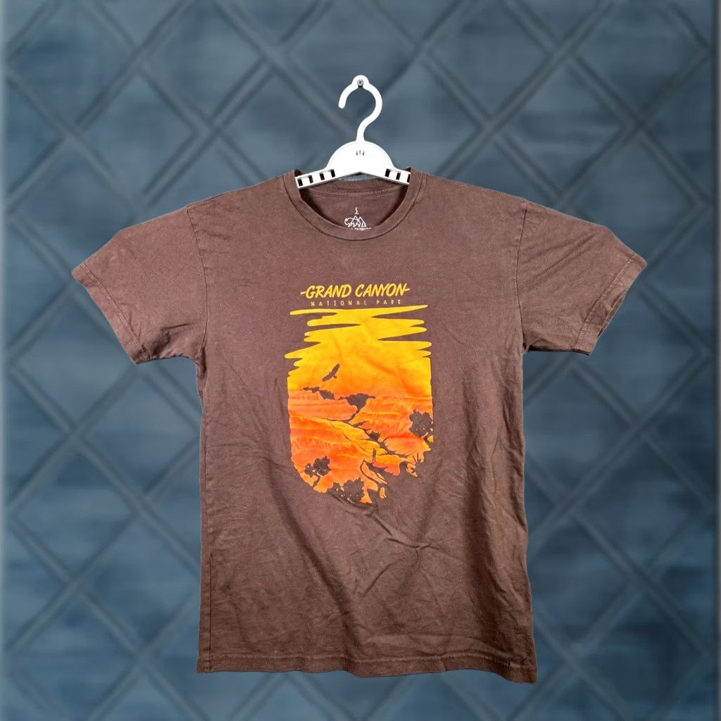 Vintage Wild Tribute T-Shirt Men S Brown Grand Canyon National Park Print Casual Outdoor Size US S / EU 44-46 / 1 - 1 Thumbnail