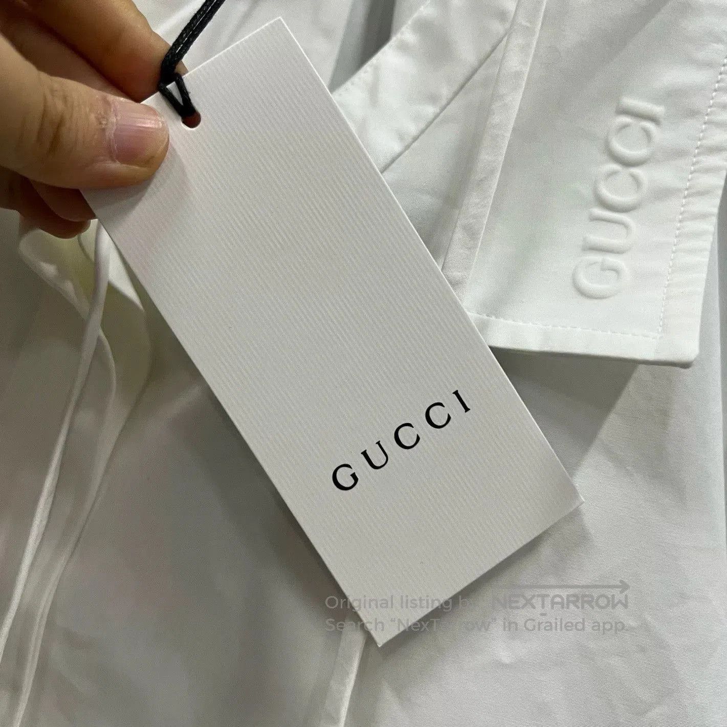 Gucci GUCCI 2025 White Collared Tie Shirt. Size US M / EU 48-50 / 2 - 4 Thumbnail