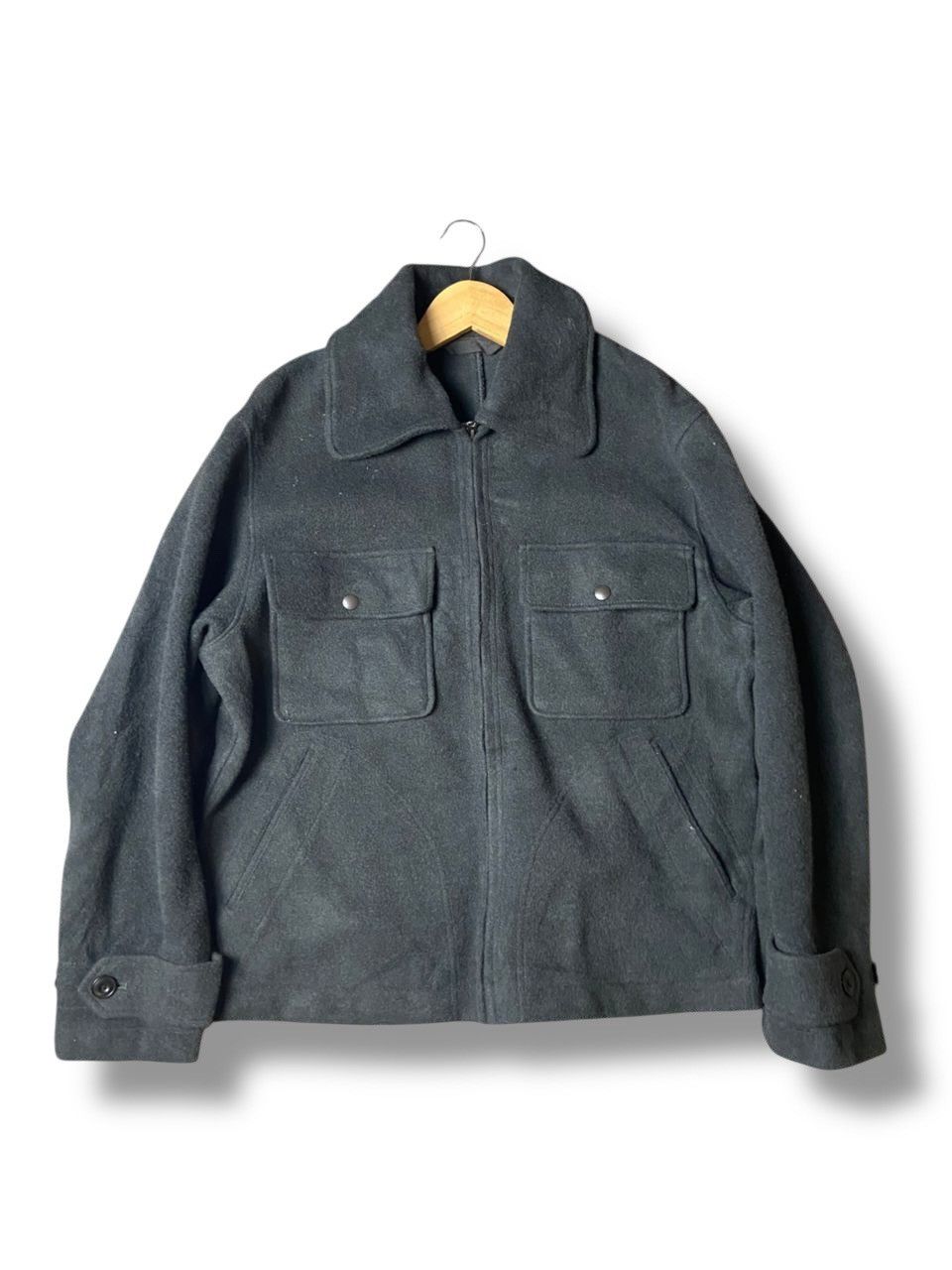 Japanese Brand × Uniqlo × Vintage UNIQLO Wool Blend Fleece Jacket (128) Size US S / EU 44-46 / 1 - 1 Thumbnail