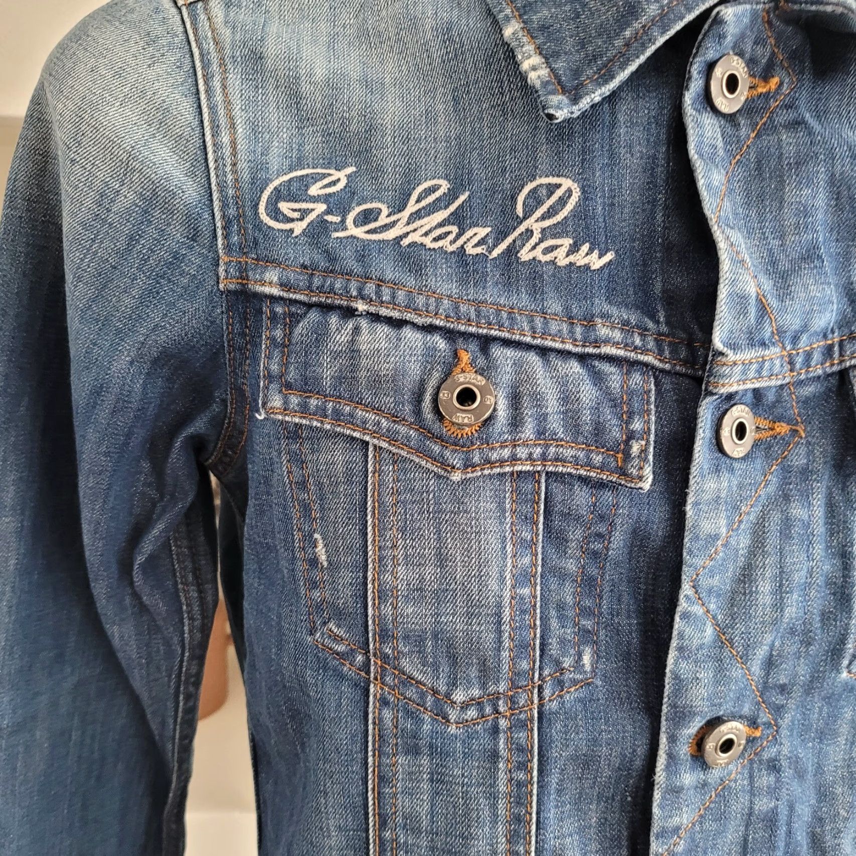 G-Star VINTAGE G-Star Denim 3301 Jacket Ladies Sz M Denim Jacket Blue 3301 90s 2000s Womens Size M / US 6-8 / IT 42-44 - 5 Thumbnail