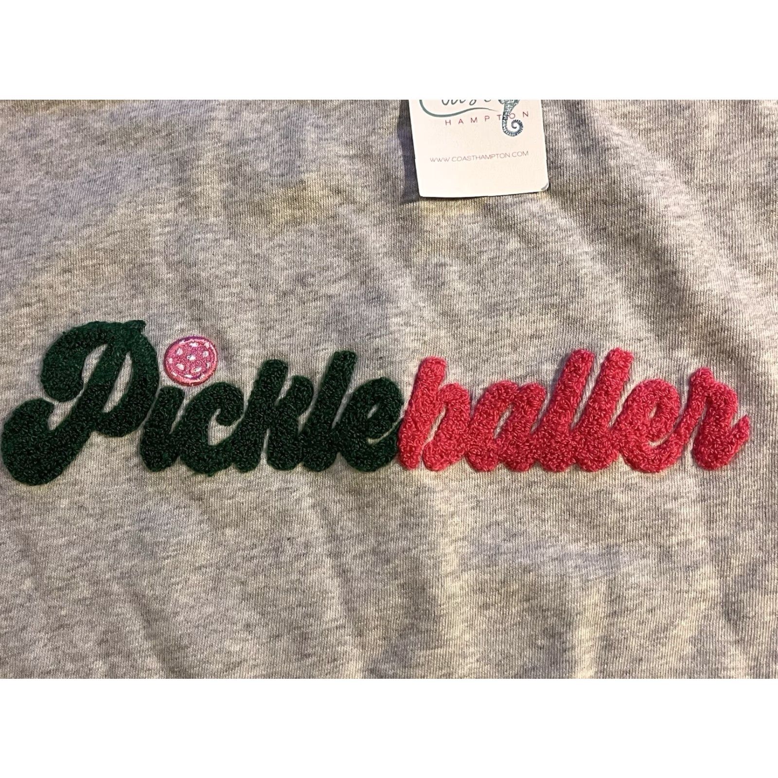 Vintage Shiraleah Pickleballer Sweatshirt Women's XL Gray Graphic Print Pullover Regular Fit Activewear Sports - Run & Jog - 100% Cotton Size XL / US 12-14 / IT 48-50 - 3 Thumbnail
