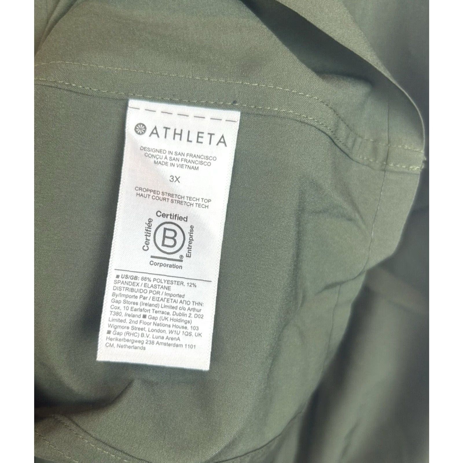 Athleta Athleta Button-Up Shirt Women 3X Green Plus Oversized Basic Office Workwear Casual Travel Modern Collar Long Sleeve Size XXL / US 16-18 / IT 52-54 - 7 Thumbnail