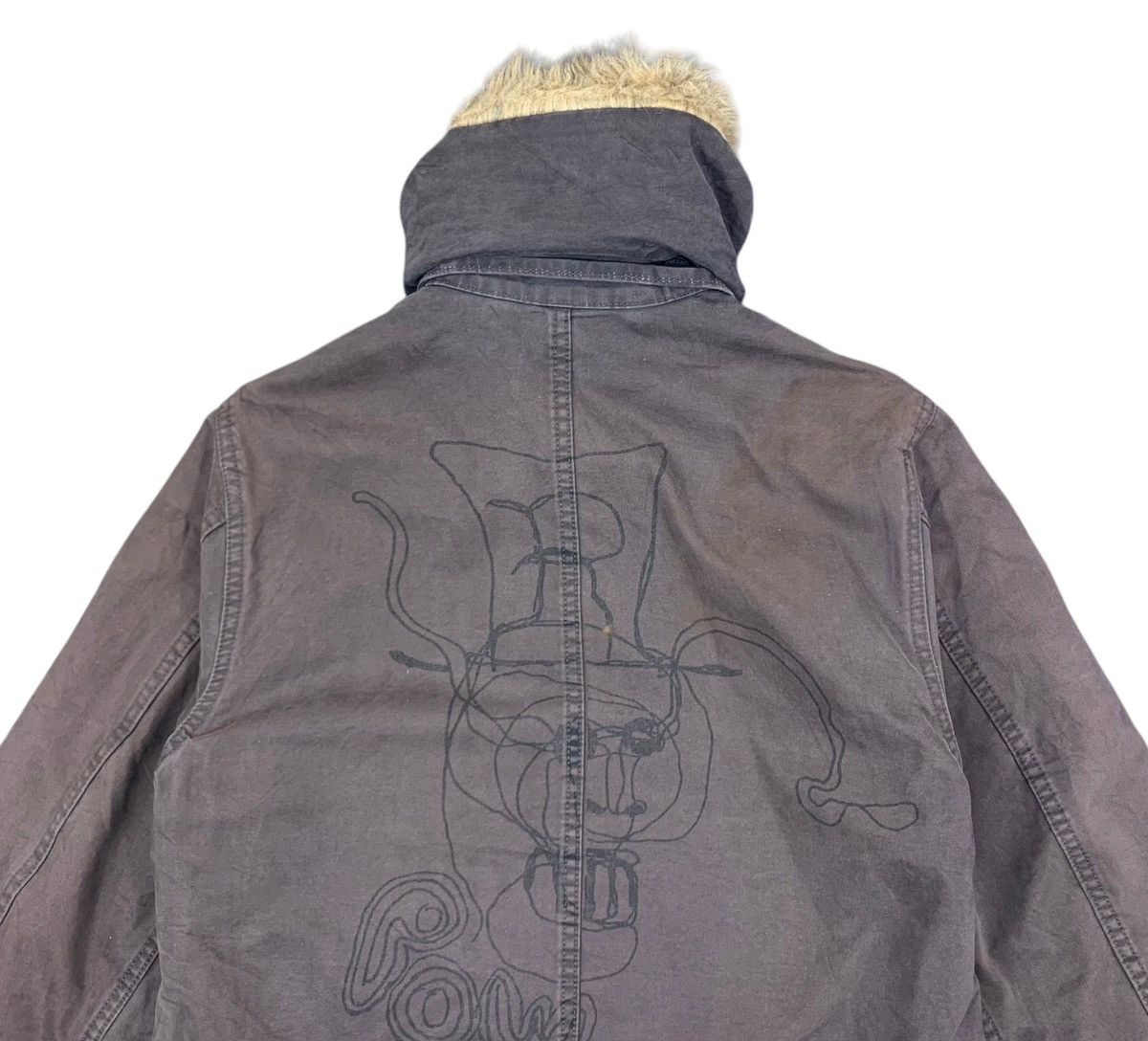 If Six Was Nine × Japanese Brand VINTAGE OZONE ROCKS FUR MINK COLAR BOMBER JACKET Size US S / EU 44-46 / 1 - 9 Thumbnail