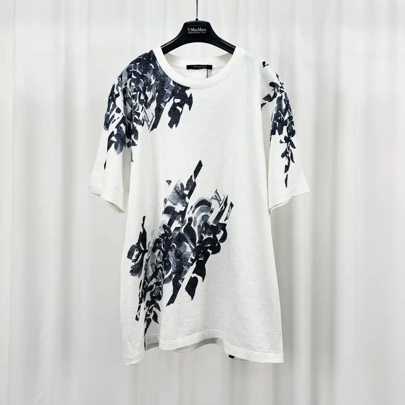 Louis Vuitton Louis Vuitton White Cotton Logo Short Sleeve Tee 0089 Size US XL / EU 56 / 4 - 1 Thumbnail