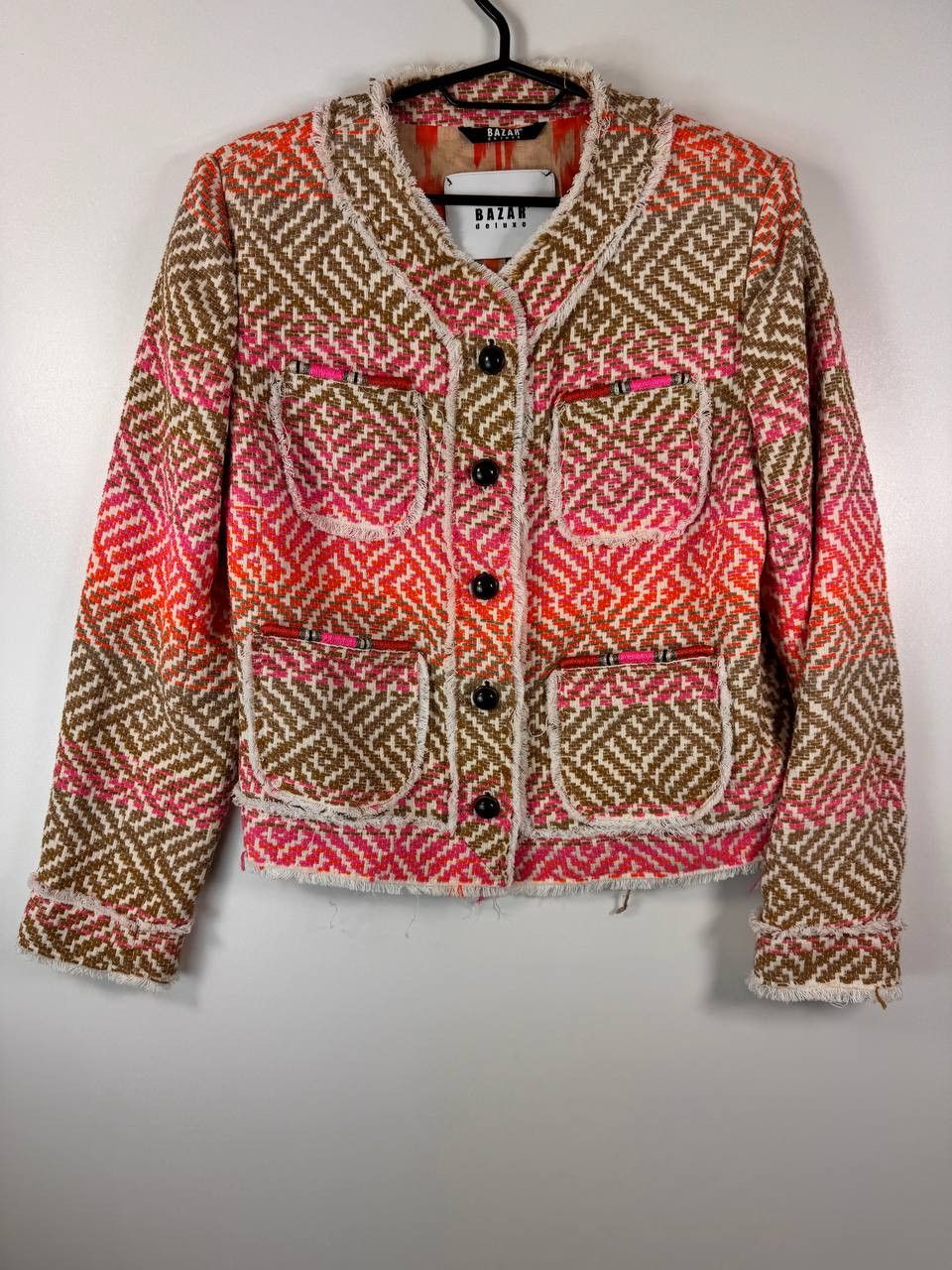 Bazar 14 Bazar Deluxe 5872 Women’s Tweed Jacket Brown Italy Size M Size M / US 6-8 / IT 42-44 - 1 Thumbnail