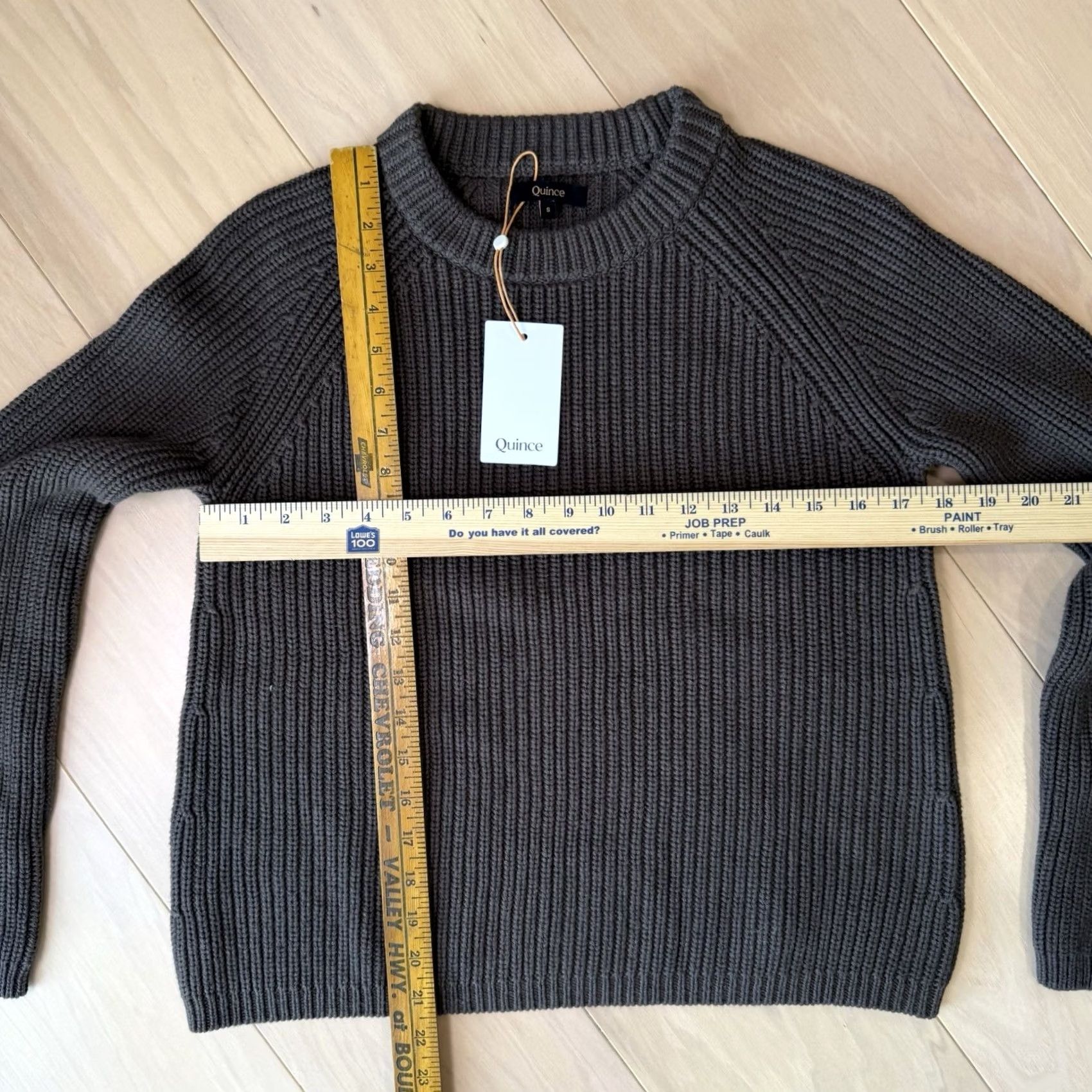 Quince Quince Fisherman Crew Sweater Women's Small Brown Organic Cotton Pullover NWT Size S / US 4 / IT 40 - 2 Thumbnail