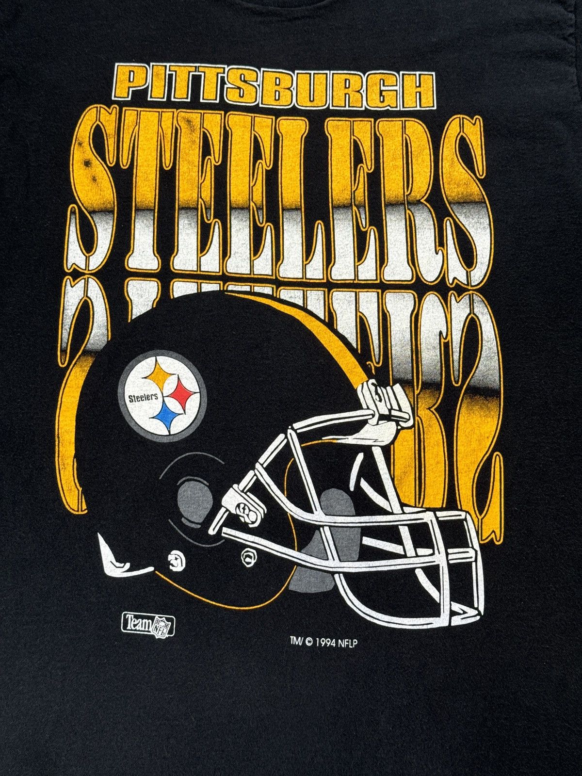 Fruit Of The Loom × NFL × Vintage Vintage 90s INSANE Pittsburgh Steelers Helmt NFL T Shirt Size US L / EU 52-54 / 3 - 2 Thumbnail