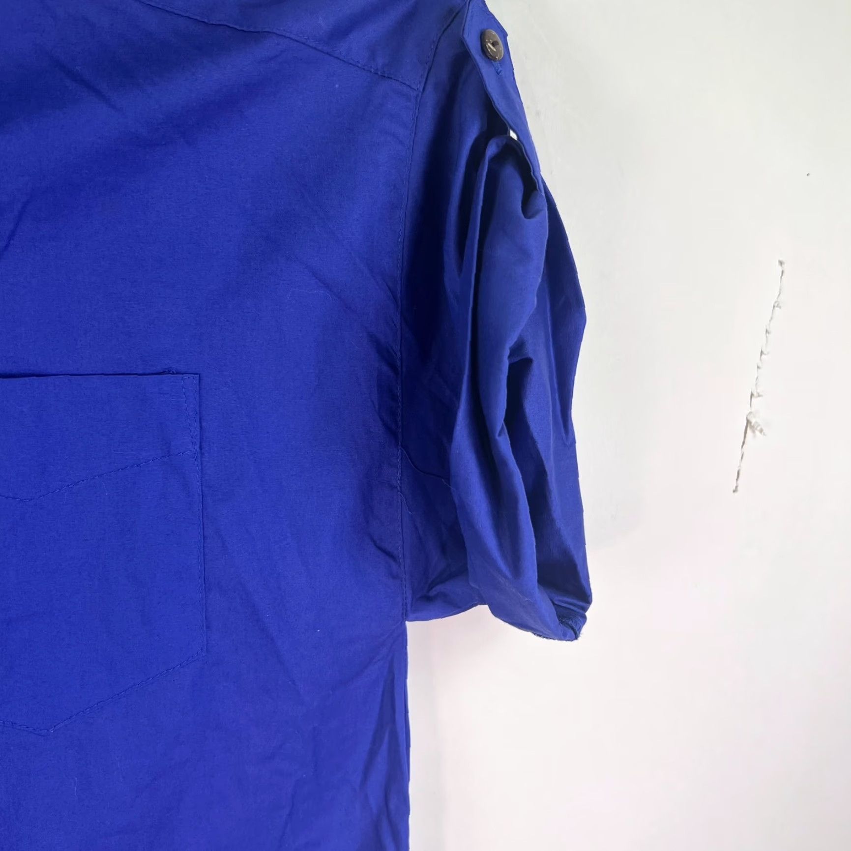 Vintage VINTAGE WDNY Women's Button-Up Shirt XL Blue Pockets 90s Casual Top Size XL / US 12-14 / IT 48-50 - 3 Thumbnail
