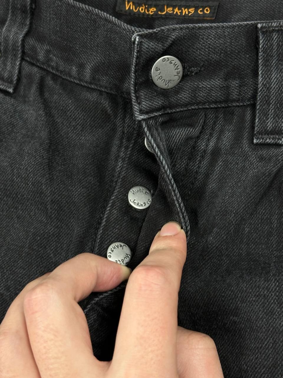 Nudie Jeans Nudie wide leg jeans Black Faded Denim Made In Italy Size US 33 - 7 Thumbnail
