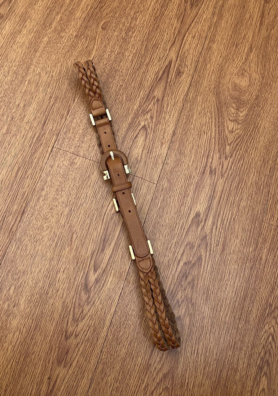 If Six Was Nine × Japanese Brand × Le Grande Bleu (L.G.B.) Intertwined brown Leather belt Size ONE SIZE - 2 Thumbnail
