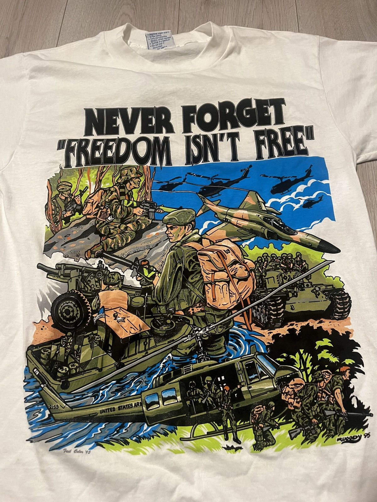 All Sport × Vintage “Never forget Freedom isnt Free” Vietnam Graphic Tee Size US M / EU 48-50 / 2 - 2 Thumbnail