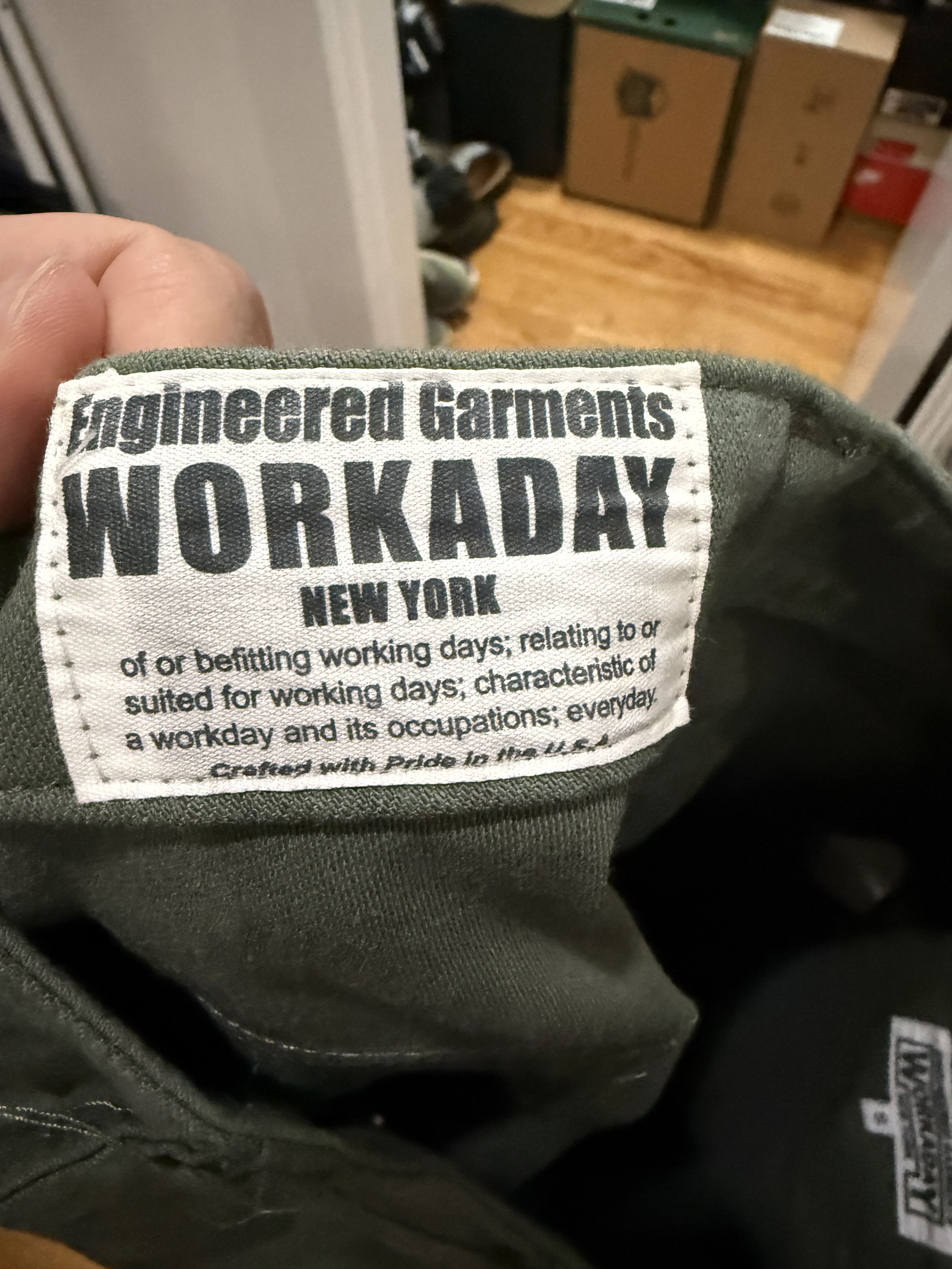 Engineered Garments EG Workaday Fatigue Pants - Olive Reverse Sateen Size US 32 / EU 48 - 3 Thumbnail