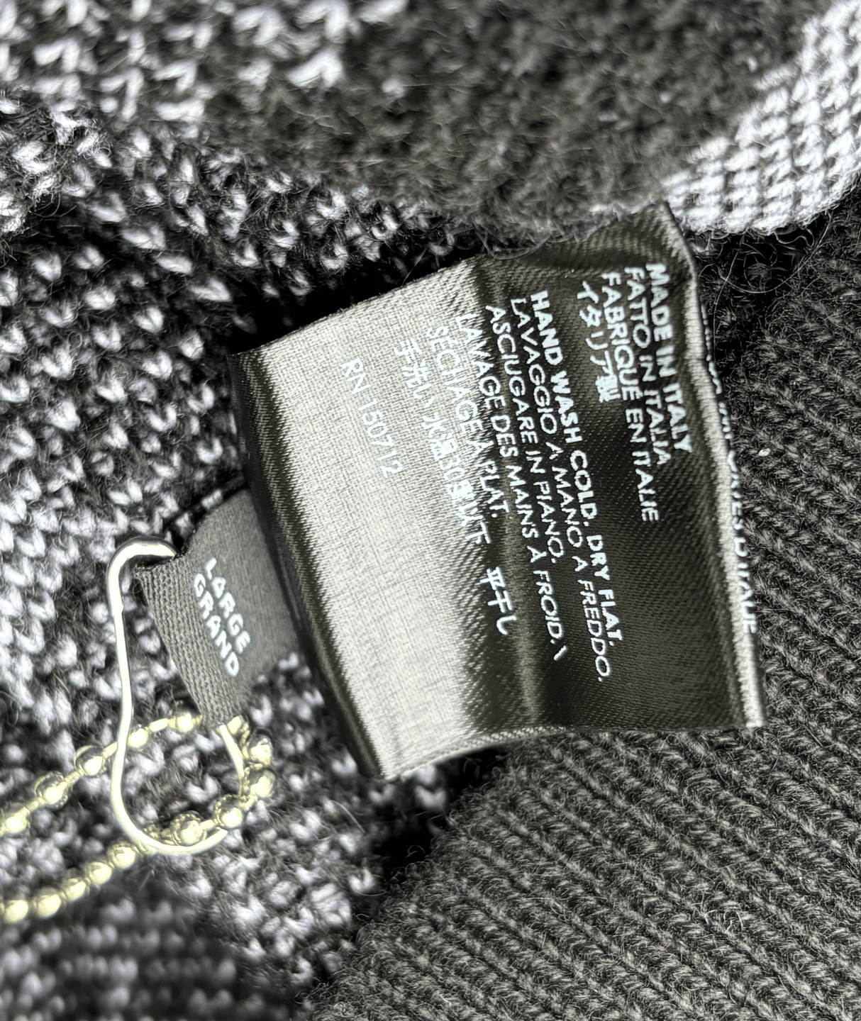Amiri Amiri Logo Check Crew Mohair Cashmere Size US L / EU 52-54 / 3 - 12 Thumbnail