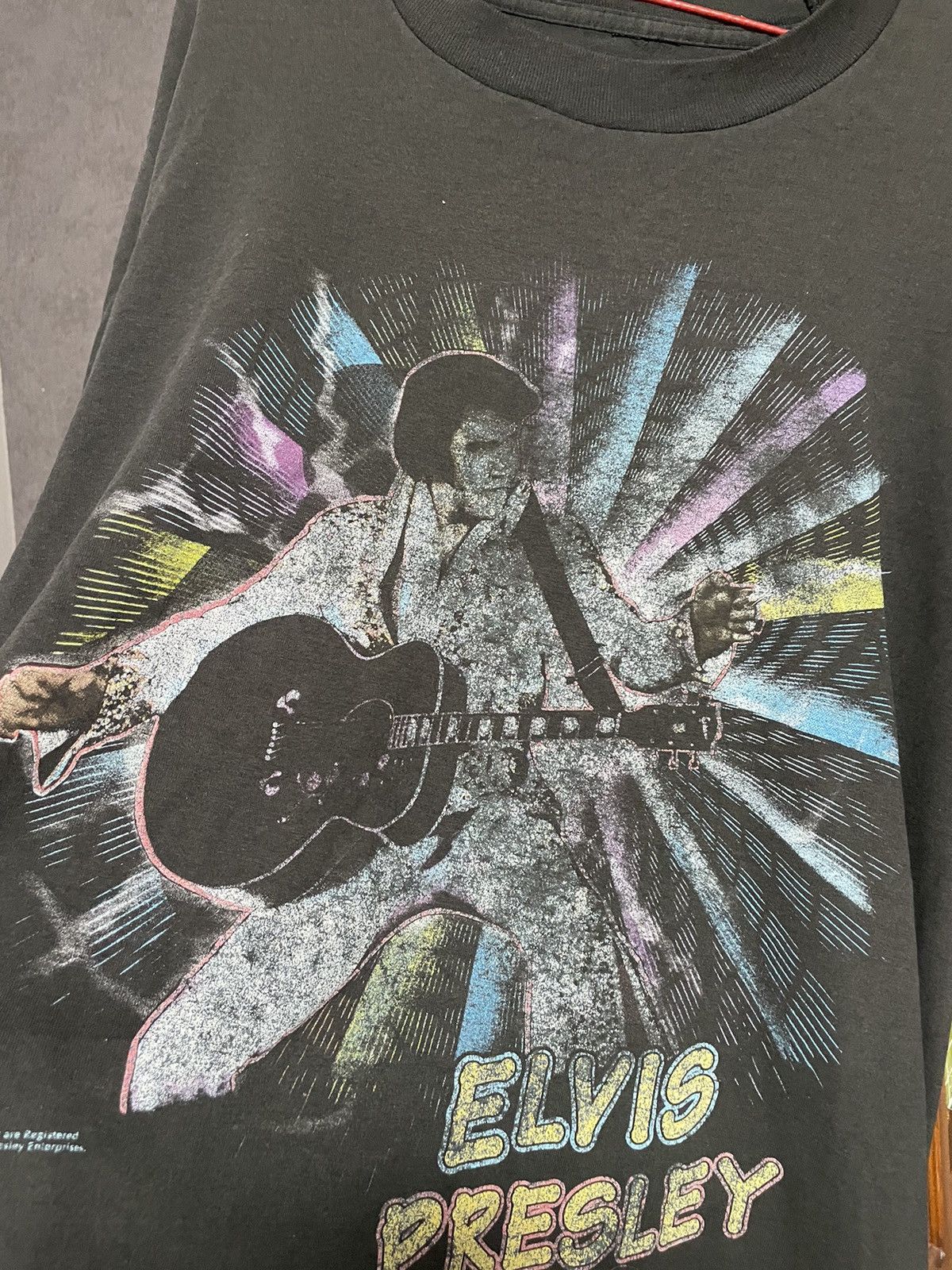 Vintage 1994 Elvis Presley Sunfaded Vintage T-shirt Single stitch Size US L / EU 52-54 / 3 - 3 Thumbnail