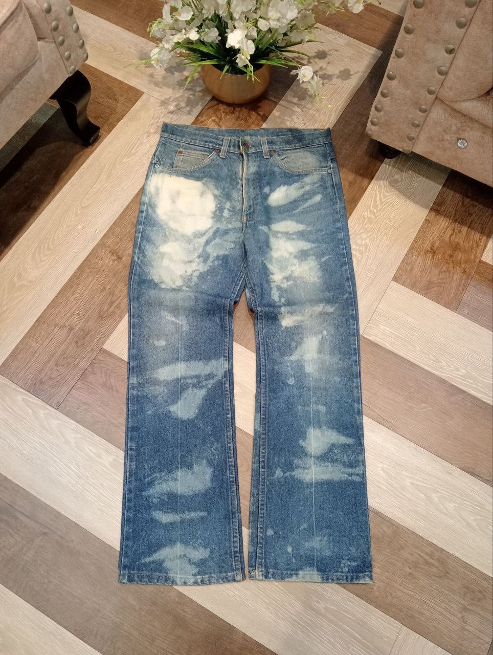 Levi's Vintage Clothing RARE LEVI'S VINTAGE 505 ORANGE TAB BLEACH JEANS Size US 33 - 1 Thumbnail