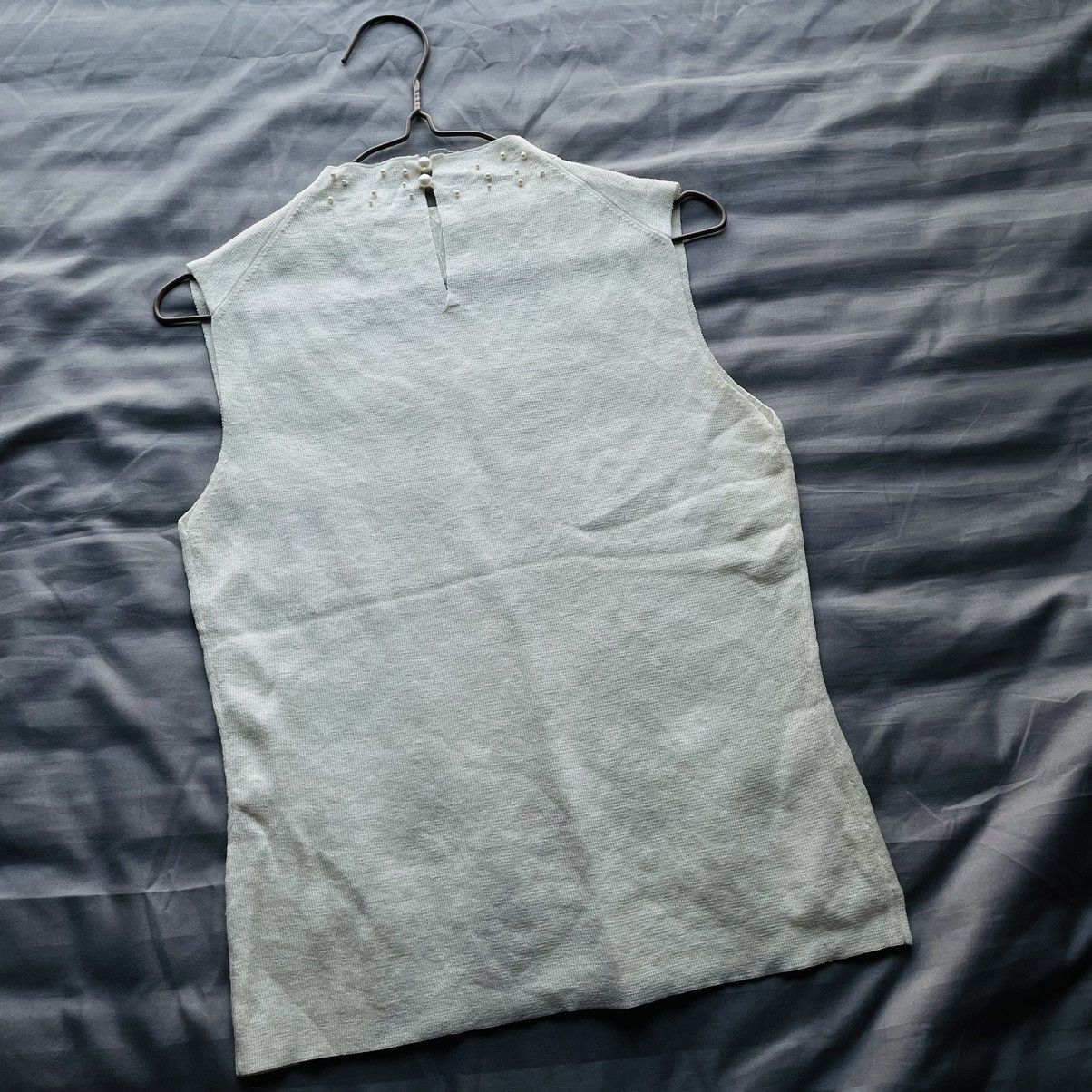 20471120 × If Six Was Nine Japanese Vintage Pearl White Tank Top Size S / US 4 / IT 40 - 2 Thumbnail