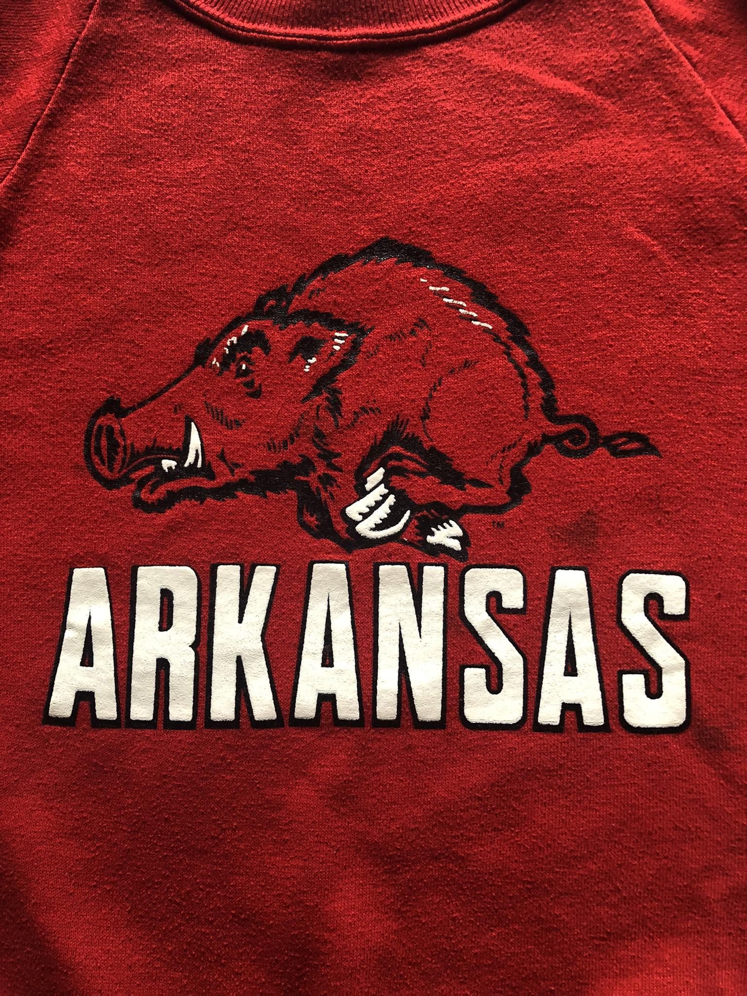 Vintage Vintage 1980s Arkansas Collegiate Sweatshirt Size US XS / EU 42 / 0 - 6 Thumbnail