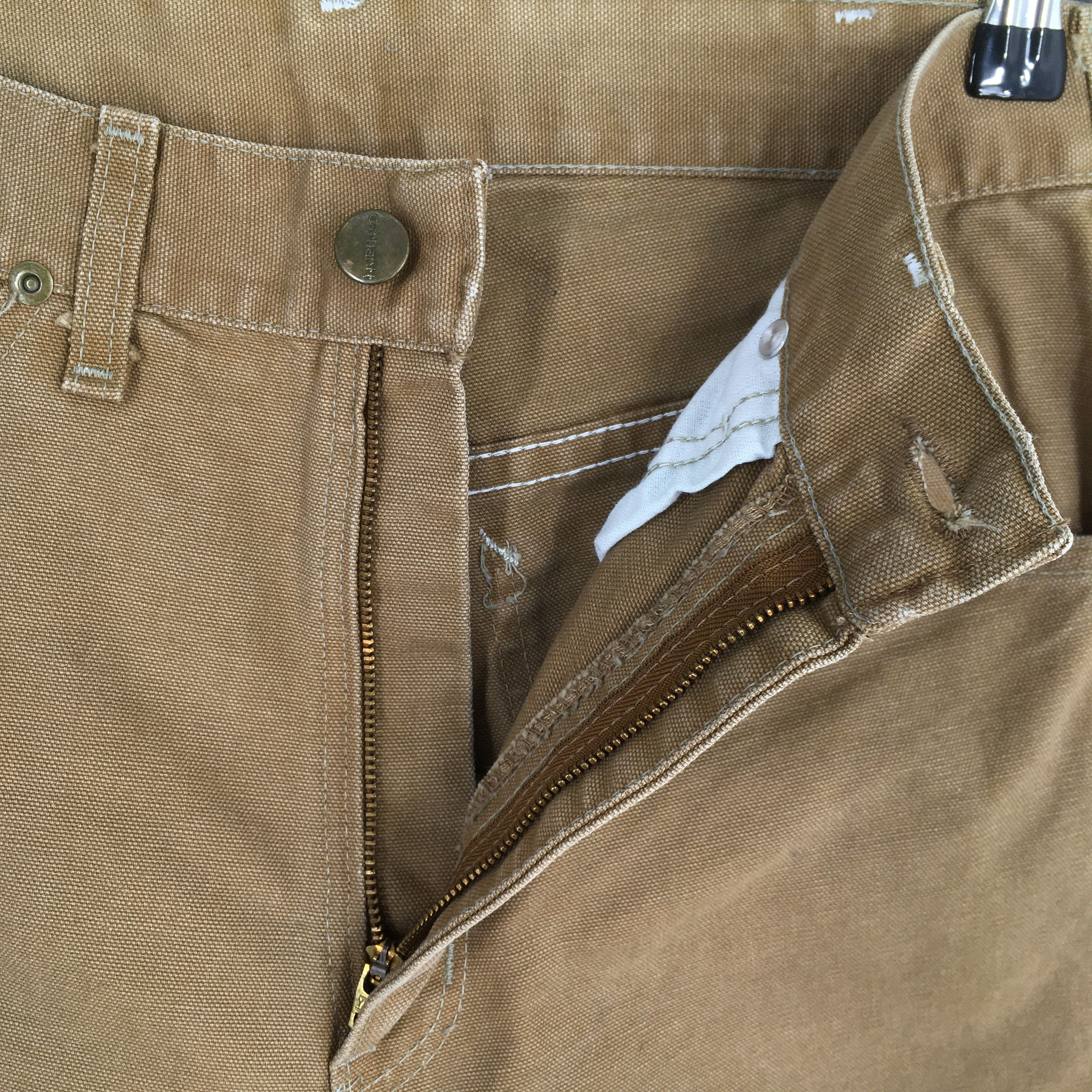 Carhartt Size 28x23Vintage 1980s Carhartt Carpenter Beige Jeans S429 Size US 28 / EU 44 - 6 Thumbnail
