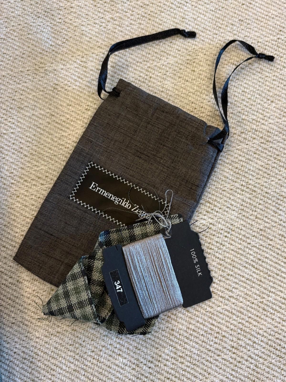 Ermenegildo Zegna Ermenegildo Zegna Mila Sport Coat 46R Check Wool Silk Size 46R - 7 Thumbnail