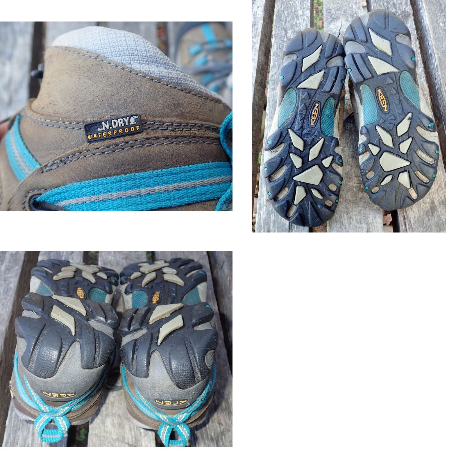 KEEN VINTAGE KEEN Targhee II Mid Leather Waterproof Hiking Boots Womens Size 8.5 Brown Teal Size US 9 / IT 39 - 9 Thumbnail