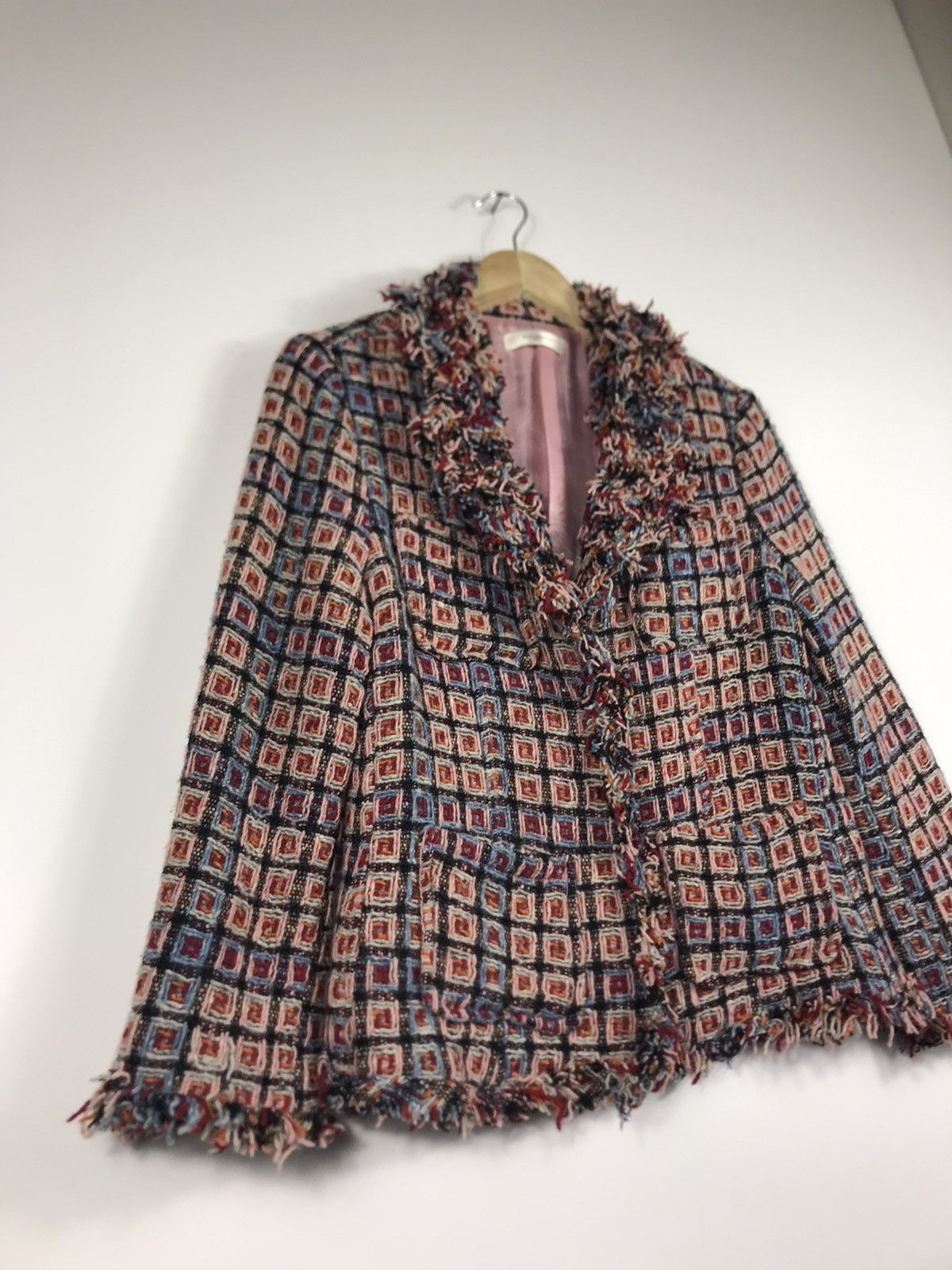 Elisa Cavaletti 🔥Nice Design Elisa Cavaletti Italia Wool Tweed Coat Jacket Size S / US 4 / IT 40 - 2 Thumbnail