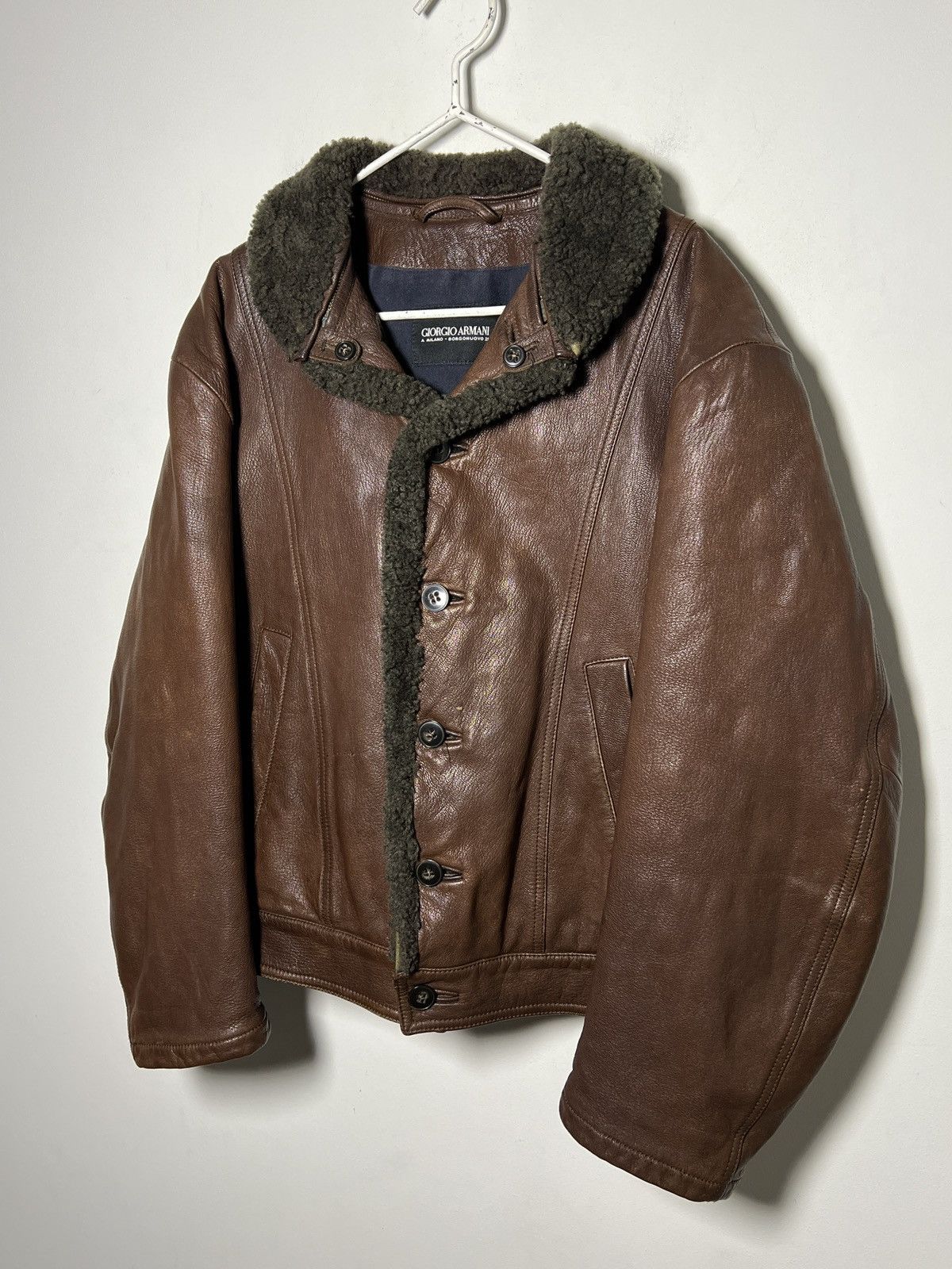 Giorgio Armani Giorgio Armani runway shearling aviator jacket archive Size US M / EU 48-50 / 2 - 3 Thumbnail