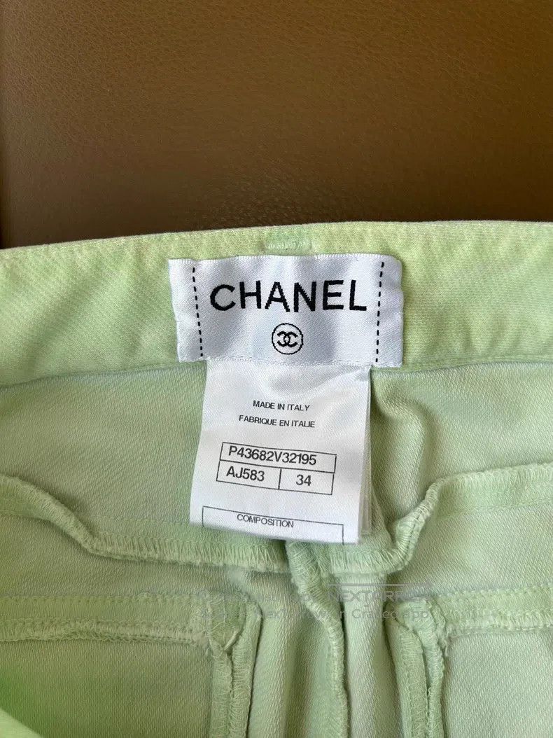 Chanel Chanel Green slim denim trousers Size 42" / US 20 - 5 Thumbnail