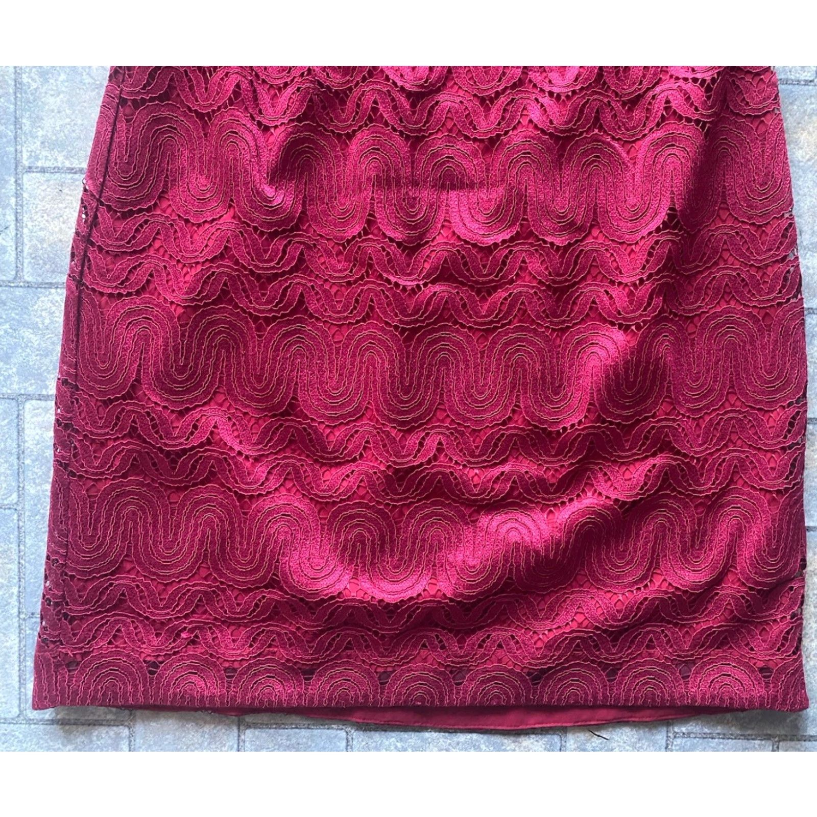 Trina Turk New Trina Turk Dress Red Women's 10 Lace Size L / US 10 / IT 46 - 2 Thumbnail