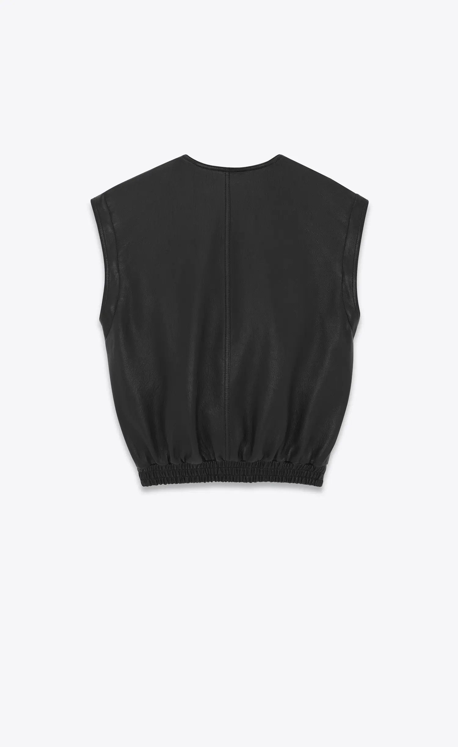 Saint Laurent Paris o1s1wg110925 Shawl-Neck Jacket in Lambskin and Ribbed Wool Size US L / EU 52-54 / 3 - 3 Thumbnail