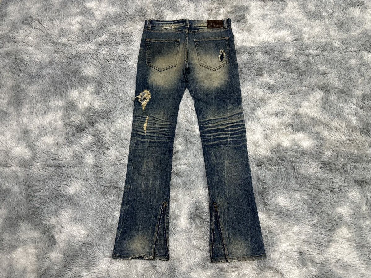 GOA 🔥Y2K Archived Goa Mud Wash Zipper Flared Denim Distressed Size US 34 / EU 50 - 15 Thumbnail