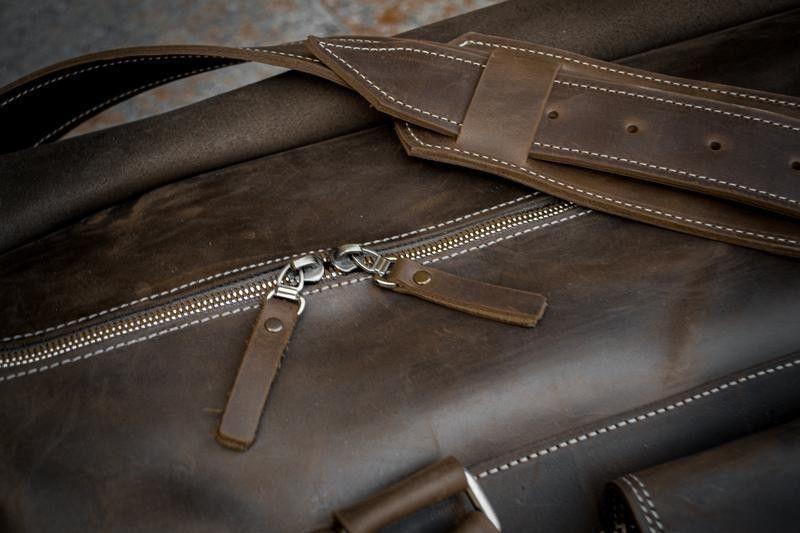 Other Genuine vintage leather travel bag. Duffel Bag. Handmade Size ONE SIZE - 7 Thumbnail
