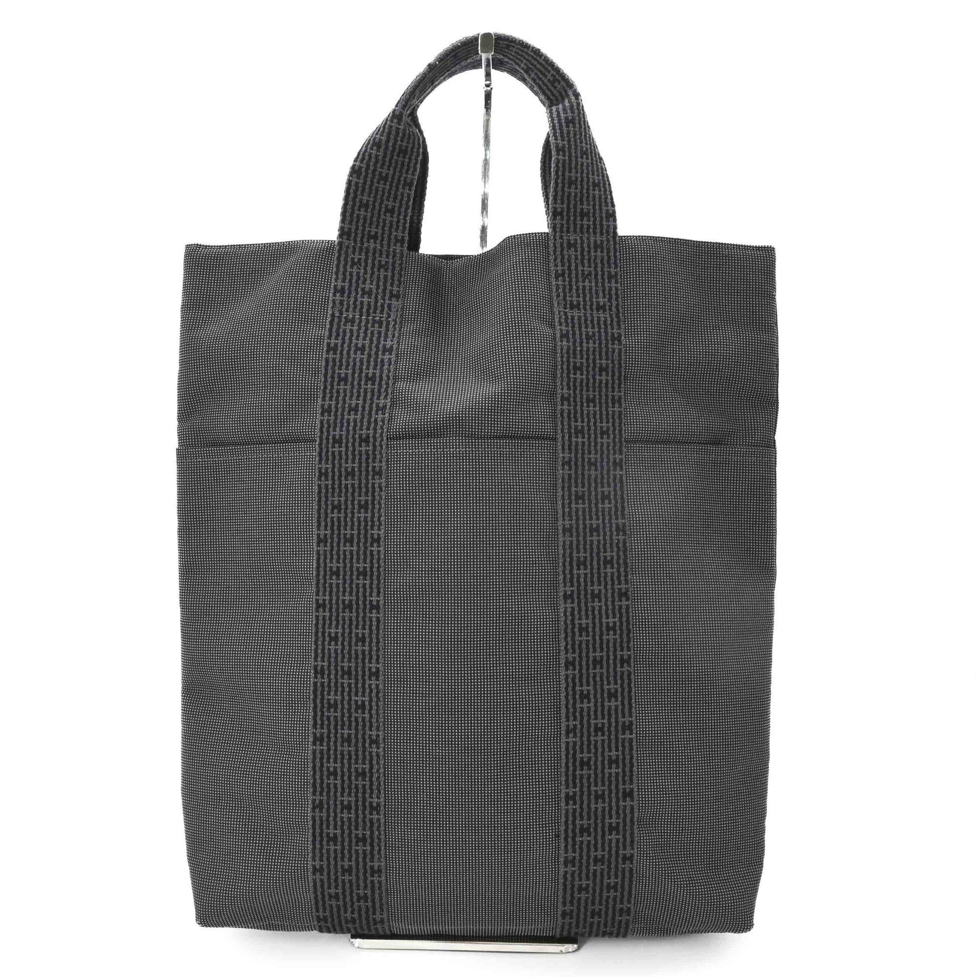 Hermes HERMES Airline Cabas Tote Bag in Gray Canvas Size ONE SIZE - 1 Thumbnail