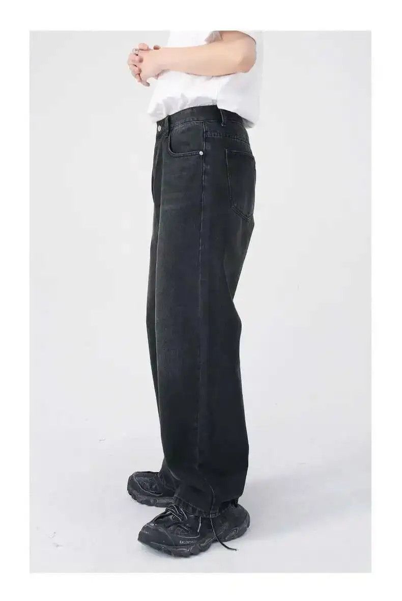 Japanese Brand Regular Baggy Jeans Wide Leg Denim Black Size US 34 / EU 50 - 5 Thumbnail