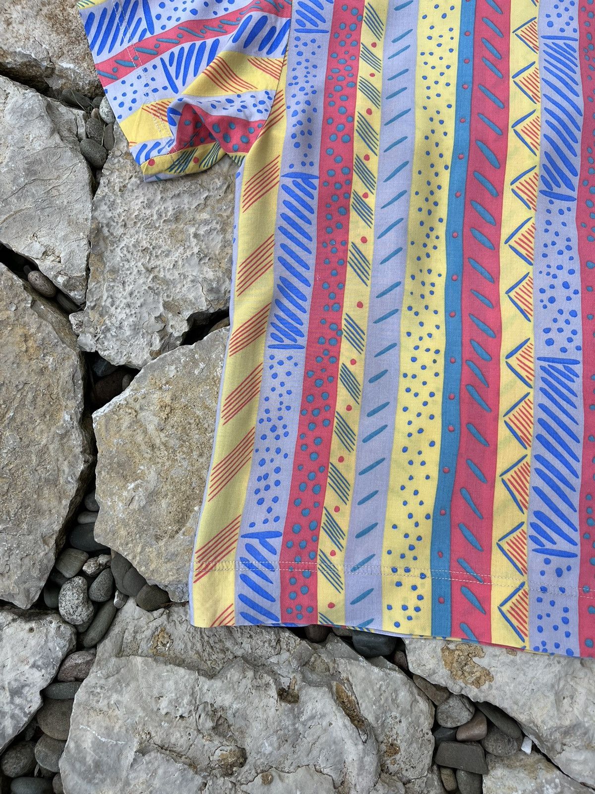 Vintage Vintage Ken Done design striped patterned all over print tee Size US M / EU 48-50 / 2 - 7 Thumbnail