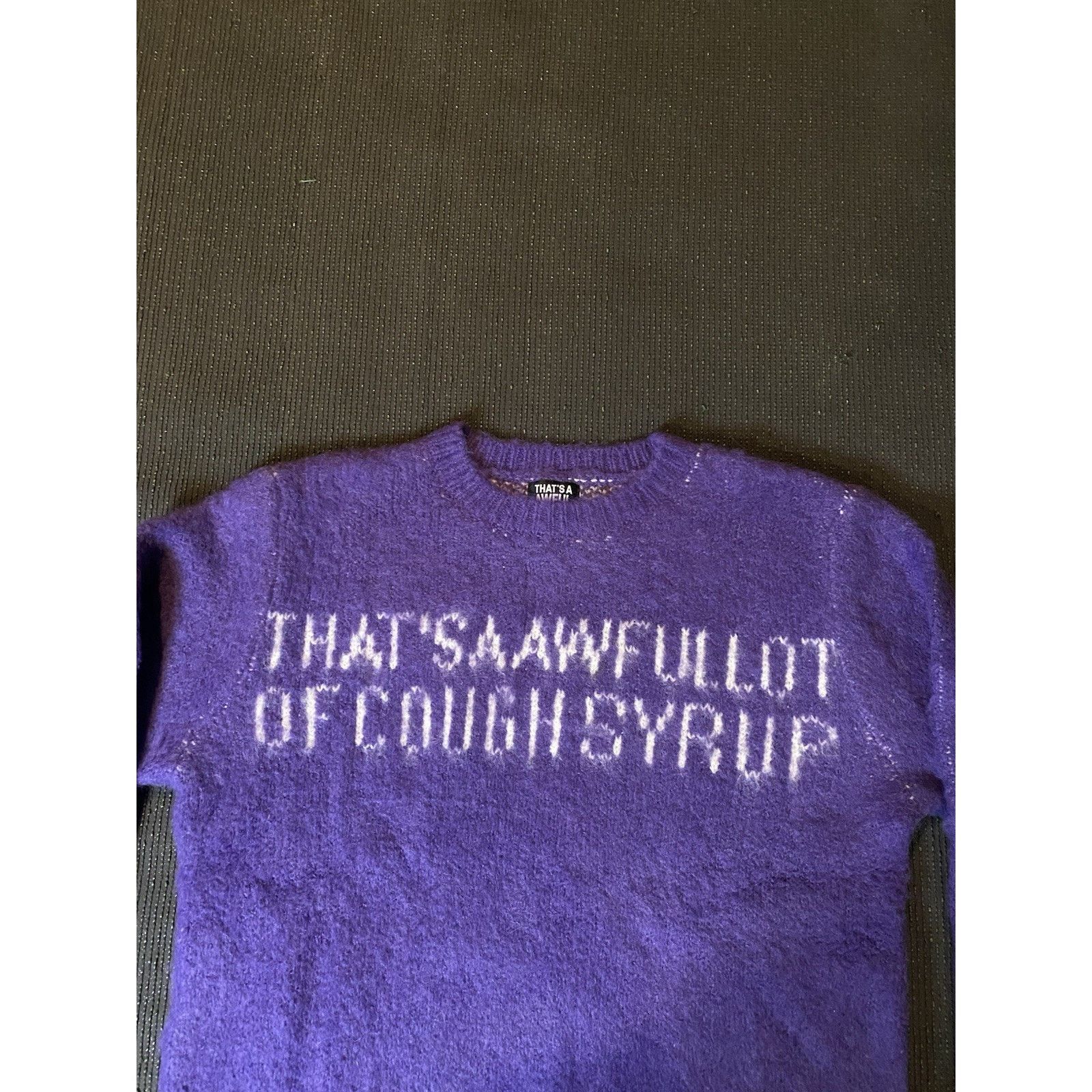 Awful Lot of Cough Syrup Size L - Cough Syrup Mohair Sweater ' Purple ' | NEW! Size US L / EU 52-54 / 3 - 2 Thumbnail